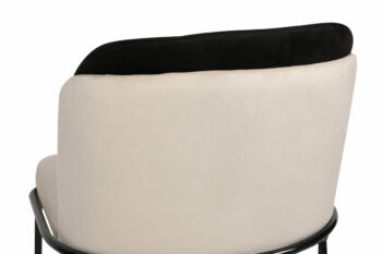 Súprava jedálenských stoličiek Dore Black and Cream, 2 ks, 2 ks