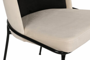 Súprava jedálenských stoličiek Dore Black and Cream, 2 ks, 2 ks