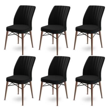 Súprava jedálenských stoličiek Flex Black, 6 ks