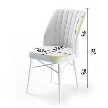 Súprava jedálenských stoličiek Flex Grey, 6 ks