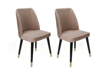 Súprava jedálenských stoličiek Hugo Beige and Black, 4 ks