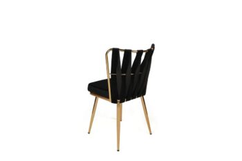Súprava jedálenských stoličiek Kusakli Black and Gold, 4 ks, 4 ks