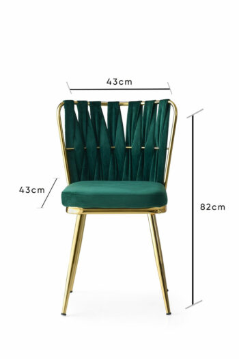 Súprava jedálenských stoličiek Kusakli Green, 2 ks, 2 ks