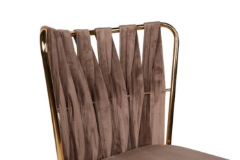 Súprava jedálenských stoličiek Kusakli Light Brown and Gold, 4 ks, 4 ks