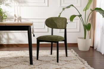 Súprava jedálenských stoličiek Lionte Green and Black, 2 ks