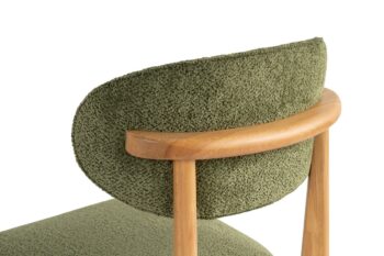 Súprava jedálenských stoličiek Lionte Green and Light Oak, 2 ks