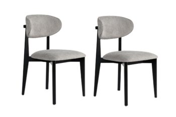 Súprava jedálenských stoličiek Lionte Grey and Black, 2 ks