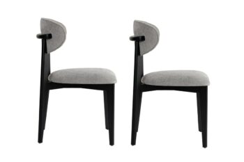 Súprava jedálenských stoličiek Lionte Grey and Black, 2 ks