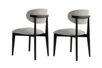 Súprava jedálenských stoličiek Lionte Grey and Black, 2 ks