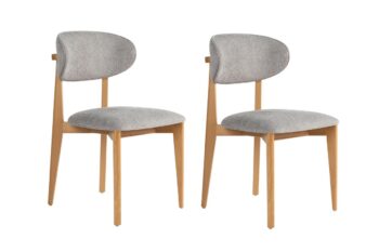 Súprava jedálenských stoličiek Lionte Grey and Light Oak, 2 ks
