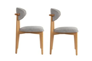 Súprava jedálenských stoličiek Lionte Grey and Light Oak, 2 ks