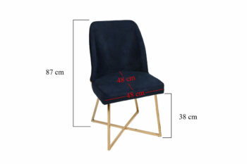 Súprava jedálenských stoličiek Madrid Dark Blue, 2 ks, 2 ks