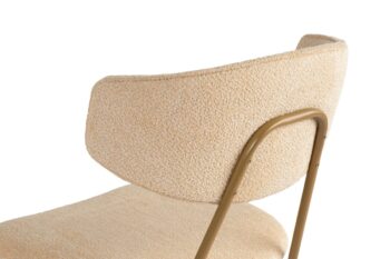 Súprava jedálenských stoličiek Nancy Beige and Gold, 2 ks
