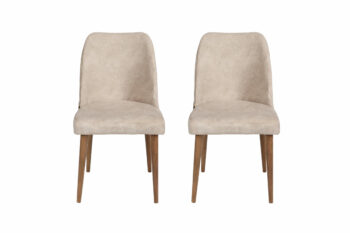 Súprava jedálenských stoličiek Nova Cream and Walnut, 2 ks, 2 ks