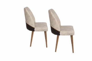 Súprava jedálenských stoličiek Nova Cream and Walnut, 2 ks, 2 ks