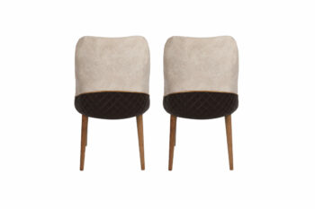 Súprava jedálenských stoličiek Nova Cream and Walnut, 2 ks, 2 ks
