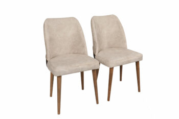 Súprava jedálenských stoličiek Nova Cream and Walnut, 2 ks, 2 ks