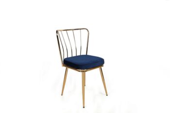 Súprava jedálenských stoličiek Yildiz Dark Blue, 4 ks