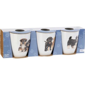 Súprava kameninových hrnčekov Dogs 3 ks, 220 ml