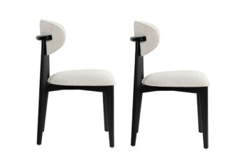 Súrpava jedálenských stoličiek Lionte White and Black, 2 ks