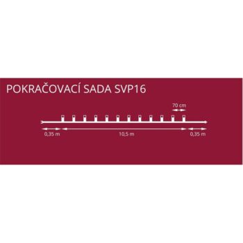 Svetelná reťaz Felicia biela, 16 žiaroviek Filament, predĺženie