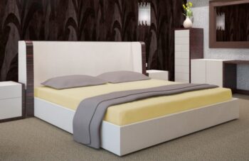 Svetložlté napínacie plachty na postele Šírka: 90 cm | Dĺžka: 200 cm