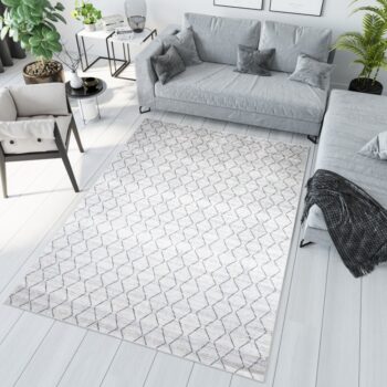 Svetlý sivý moderný koberec s jednoduchým vzorom Šírka: 120 cm | Dĺžka: 170 cm