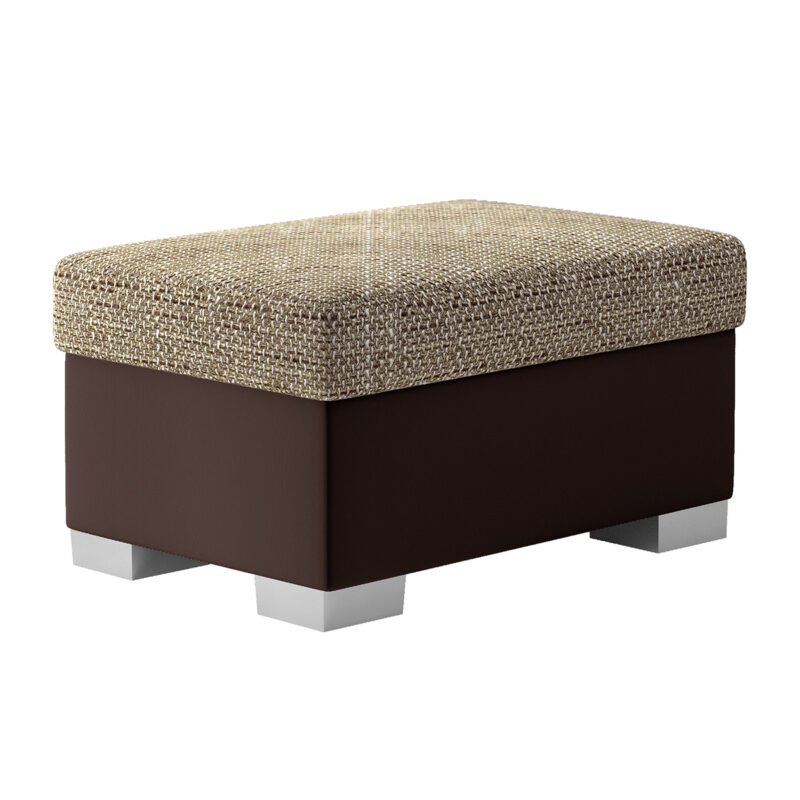 NABBI T4 taburetka cappuccino / tmavohnedá Taburetka T4 sa vyznačuje svojou funkčnosťou a modernosťou. Stabilná konštrukcia taburetky je čalúnená kvalitnou a odolnou ekokožou vo farbe tmavohnedá (Soft 66) a pohodlné sedadlo je v prevedení cappuccino (Berlin 03) čalúnené kvalitnou látkou. Elegantný dizajn umožňuje jej umiestnenie do…