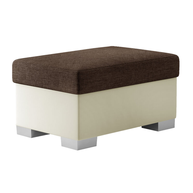 NABBI T4 taburetka hnedá / béžová Taburetka T4 sa vyznačuje svojou funkčnosťou a modernosťou. Stabilná konštrukcia taburetky je čalúnená kvalitnou a odolnou ekokožou vo farbe béžová (Soft 33) a pohodlné sedadlo je v prevedení hnedá (Sawana 16) čalúnené kvalitnou látkou. Elegantný dizajn umožňuje jej umiestnenie do moderného…