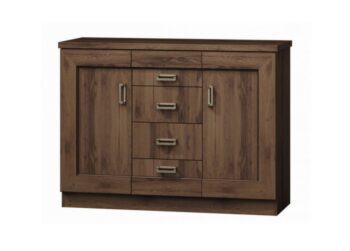 Kombinovaná komoda TADEAS je vhodná do tradičných aj moderných interiérov.Rozmery v/š/h 90 x 120 x 44 cm. Farba: dub Lefkas.Je vyrobené z kvalitných LTD dosiek o hrúbke 16 mm a 32 mm. Je dvojdverová. Disponuje tiež štyrmi zásuvkami.Patrí do štýlového sektorového nábytku TADEAS, ktorý je v rustikálnom štýle. Vďaka viacerým prvkom si vytvoríte obývačku, jedáleň či spálňu podľa vašich predstáv.Dodávame v demontovanom stave.