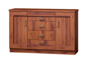Kombinovaná komoda TADEAS je vhodná do tradičných aj moderných interiérov.Rozmery v/š/h 90 x 140 x 44 cm. Farba: storočný dub.Je vyrobené z kvalitných LTD dosiek o hrúbke 16 mm a 32 mm. Je dvojdverová. Disponuje tiež štyrmi zásuvkami.Patrí do štýlového sektorového nábytku TADEAS, ktorý je v rustikálnom štýle. Vďaka viacerým prvkom si vytvoríte obývačku, jedáleň či spálňu podľa vašich predstáv.Dodávame v demontovanom stave.