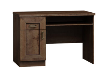 Pracovný stôl s úložným priestorom T-19 zo sektoru TADEAS. Rozmery v/š/h 78 x 118 x 60 cm. Farebné prevedenie: storočný dub. Nábytok je vyrobený z lamino dosky s hrúbkou 16 mm, horná doska je hrubá 32 mm. Rustikálnosť nábytku umocňujú kovové úchyty vo farbe staré zlato. Dodávame v demonte. Originálny sektorový nábytok TADEAS s rustikálnym nádychom. Z 25 elementov si môžete zariadiť štýlovú obývačku, jedáleň, spálňu či dokonca pracovňu.