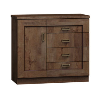 Kvalitná kombinovaná komoda je vhodná do tradičných aj moderných obývačiek.Rozmery v/š/h 90 x 100 x 44 cm. Komoda je vyrobená z kvalitných LTD dosiek o hrúbke 16, 32 mm. Jednoducho sa udržiava. Je jednodverová, disponuje 4 zásuvkami. Farba: dub Lefkas.Patrí do štýlového sektorového nábytku TADEAS, ktorý je v rustikálnom štýle. Vďaka viacerým prvkom si vytvoríte obývačku, jedáleň či spálňu podľa vašich predstáv.Dodávame v demontovanom stave.