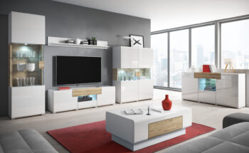 Obývací sektor TALEDO je spojením moderného štýlu a kvalitného prevedenia.Elegantný vysoký regál TALEDO 88 je unikátnym prvkom sektoru TALEDO.  Je účelne členený, čím poskytuje odkladací priestor na dekoračné ale aj iné predmety.  Farebné prevedenie  je v žiadanej kombinácii biela / dub san remo. Korpus nábytku je tvorený z bielej  lamino dosky. Je kombinovaný vo farbách biela a dub san remo. Dodávame v demonte.Rozmery (šírka/ výška/ hĺbka): 32 x 159x 25 cm