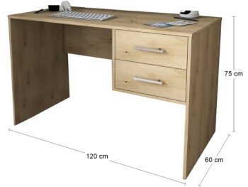 Jednoduchý dizajn moderného písacieho stola TALENT T2 so zásuvkami bude spĺňať svoju funkciu na sto percent. Ponúka dostatok pracovnej plochy na položenie notebooku, či monitora s klávesnicou a vďaka tomu Vám práca pôjde od ruky. Pod vrchnou doskou sa nachádzajú dve praktické zásuvky, kde si…