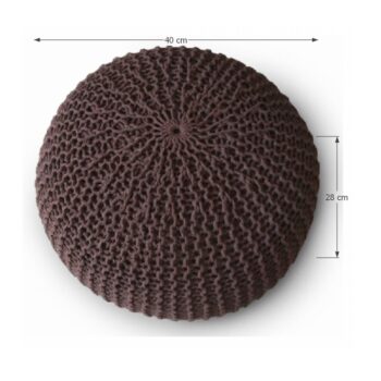 Taburetka TAMAN TYP 2 je ručne pletený taburet z kvalitnej bavlny v hnedej farbe. Plnený je zdravotne nezávadnými polystyrénovými guľôčkami, ktoré sú pružné, majú veľmi nízku hmotnosť a tvárnosť, čo ocenia hlavne naši najmenší. Taburetka zaujme svojim jednoduchým vzhľadom a praktickým využitím.…