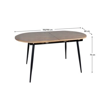 Rozkladací jedálenský stôl Tameron 150/190 v elegantnom prevedení dub a čierna je ideálnym riešením pre moderné interiéry. Tento stôl, značky KONDELA, ponúka praktickú rozkladaciu funkciu, ktorá umožňuje zväčšiť jeho šírku z pôvodných 150 cm na 190 cm, čo poskytuje dostatok priestoru pre…