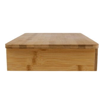 Drevená doska na krájanie so zásuvkou Tarek Typ 2 - prírodná / priehľadná; Rozmery (ŠxHxV): 41x26,5x8,2 cm; Materiál: bambus / akryl.