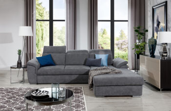 NABBI Tarragon P rohová sedačka s rozkladom a úložným priestorom tmavosivá (Omega 13) – Obrázok 2