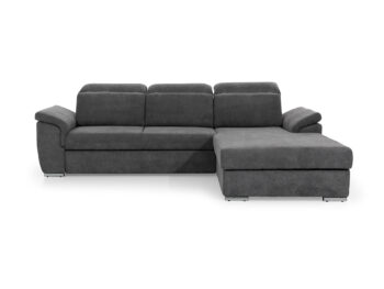 NABBI Tarragon P rohová sedačka s rozkladom a úložným priestorom tmavosivá (Omega 13) – Obrázok 3
