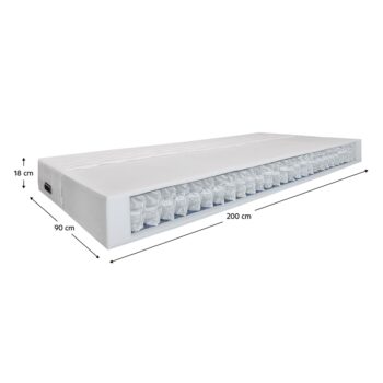 Objavte komfort a kvalitu s obojstranným taštičkovým matracom Tasti od značky KONDELA. Tento set obsahuje dva matrace s rozmermi 90x200 cm, ideálne pre každú spálňu. Vďaka bielej farbe sa ľahko prispôsobí akémukoľvek interiéru a dodá mu svieži vzhľad.