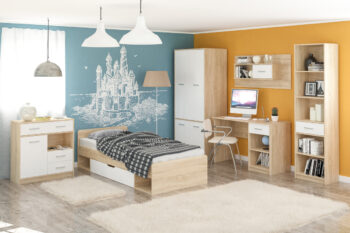 Dovoľte jednoduchosti a elegancii dvojdverovej komody so zásuvkou TAVIR CH-1DRW2D vyniknúť a zútulniť Váš domov. Dokonalá súhra farieb navodí to správne teplo domova. Kombinácia farebného prevedenia dub sonoma / biela, je veľmi obľúbené a často vyhľadávané. Komoda pozostáva z jednej zásuvky, ktorá…