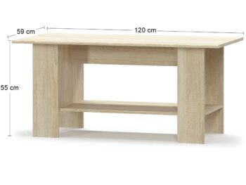 Konferenčný stolík TAVIR CT zútulní Váš domov svojou jednoduchosťou a eleganciou. Stolík Vám okrem priestrannej vrchnej dosky ponúkne aj praktickú policu v spodnej časti, na odloženie ovládača od televízora, novín alebo nejakých pochutín. Dokonalé farebné prevedenie navodí to správne teplo domova.…