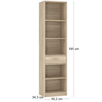 Jednoduchosť a elegancia regálu TAVIR PB-1DRW vynikne a zútulní Váš domov. Dokonalé farebné prevedenie navodí to správne teplo domova. Prevedenie dub sonoma je veľmi obľúbené a často vyhľadávané. Regál ponúka otvorený úložný priestor s troma policami a bonusom je praktická zásuvka. Pre jednoduchšiu…
