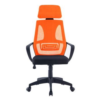 KONDELA Taxis New kancelárske kreslo čierna / oranžová - Image 2