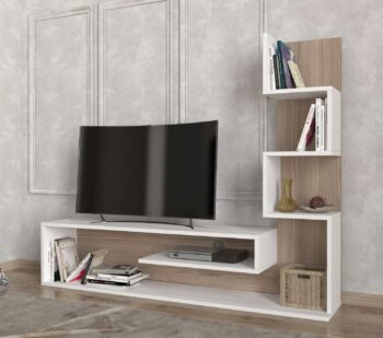 Zoznámte sa s TEHAN, TV stolíkom, ktorý je navrhnutý tak, aby bol nielen praktický, ale aj esteticky príťažlivý pre každú obývaciu izbu. Jeho čistá biela farba kombinovaná so svetlo hnedými detailmi prináša do priestoru svieži a moderný vzhľad, zatiaľ čo jeho rozmery sú ideálne na umiestnenie 55 palcovej televízie.Podrobný opis produktuTyp tovaru: TV stolíkMateriál: Kvalitný LTD s hrúbkou 18 mm, zaisťuje vysokú odolnosť a dlhodobú trvanlivosť.Rozmery: Celkové rozmery 120.8 x 149.5 x 29.5 cm s výškou miesta pre TV 33.1 cm a šírkou 120 cm, perfektne pasujúce pre 55 palcové televízory.Farba: Kombinácia bielej a svetlo hnedej, ktorá dodáva každému priestoru pocit ľahkosti a modernej elegancie.Vybavenie: Odkladacie police, ktoré poskytujú dostatok priestoru na umiestnenie multimediálnych zariadení, kníh alebo dekorácií.Dvere: Dizajn bez dverí, čo umožňuje ľahký prístup k uloženým veciam a zároveň podporuje čistý a otvorený vzhľad.Dodatočné informácie: Produkt dodávame v demontovanom stave, čo uľahčuje jeho transport a montáž.TV stolík TEHAN je ideálnou voľbou pre tých, ktorí chcú vylepšiť svoju obývaciu izbu o kus nábytku, ktorý nielen krásne vyzerá, ale je aj vysoko funkčný. Jeho dizajn a farby sú starostlivo vybrané tak, aby doplnili súčasné trendy v interiérovom dizajne a priniesli do vášho domova sviežosť a modernú atmosféru.