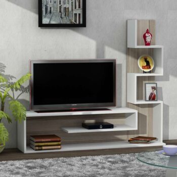 Zoznámte sa s TEHAN, TV stolíkom, ktorý je navrhnutý tak, aby bol nielen praktický, ale aj esteticky príťažlivý pre každú obývaciu izbu. Jeho čistá biela farba kombinovaná so svetlo hnedými detailmi prináša do priestoru svieži a moderný vzhľad, zatiaľ čo jeho rozmery sú ideálne na umiestnenie 55 palcovej televízie.Podrobný opis produktuTyp tovaru: TV stolíkMateriál: Kvalitný LTD s hrúbkou 18 mm, zaisťuje vysokú odolnosť a dlhodobú trvanlivosť.Rozmery: Celkové rozmery 120.8 x 149.5 x 29.5 cm s výškou miesta pre TV 33.1 cm a šírkou 120 cm, perfektne pasujúce pre 55 palcové televízory.Farba: Kombinácia bielej a svetlo hnedej, ktorá dodáva každému priestoru pocit ľahkosti a modernej elegancie.Vybavenie: Odkladacie police, ktoré poskytujú dostatok priestoru na umiestnenie multimediálnych zariadení, kníh alebo dekorácií.Dvere: Dizajn bez dverí, čo umožňuje ľahký prístup k uloženým veciam a zároveň podporuje čistý a otvorený vzhľad.Dodatočné informácie: Produkt dodávame v demontovanom stave, čo uľahčuje jeho transport a montáž.TV stolík TEHAN je ideálnou voľbou pre tých, ktorí chcú vylepšiť svoju obývaciu izbu o kus nábytku, ktorý nielen krásne vyzerá, ale je aj vysoko funkčný. Jeho dizajn a farby sú starostlivo vybrané tak, aby doplnili súčasné trendy v interiérovom dizajne a priniesli do vášho domova sviežosť a modernú atmosféru.