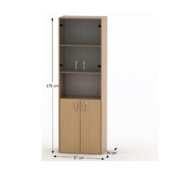 Vitrína Tempo Asistent 2 New 4 v elegantnom prevedení buk je ideálnym riešením pre tých, ktorí hľadajú moderný a funkčný nábytok do svojho interiéru. Táto vitrína od renomovanej značky KONDELA ponúka praktické úložné priestory rozdelené do dvoch sekcií, ktoré sú vybavené štyrmi…
