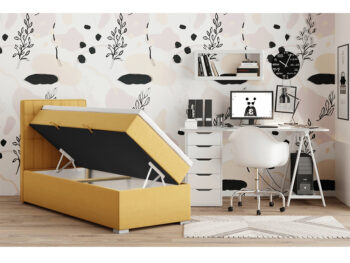 Čalúnená jednolôžková posteľ s matracom Tery 90 L v horčicovej farbe je ideálnym riešením pre tých, ktorí hľadajú moderný a funkčný nábytok do spálne. Táto posteľ je navrhnutá tak, aby poskytovala maximálny komfort a štýl v jednom. S rozmermi plochy na spanie 90 x 200 cm je vhodná pre jednu…