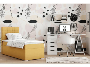 Čalúnená jednolôžková posteľ s matracom Tery 90 L v horčicovej farbe je ideálnym riešením pre tých, ktorí hľadajú moderný a funkčný nábytok do spálne. Táto posteľ je navrhnutá tak, aby poskytovala maximálny komfort a štýl v jednom. S rozmermi plochy na spanie 90 x 200 cm je vhodná pre jednu…